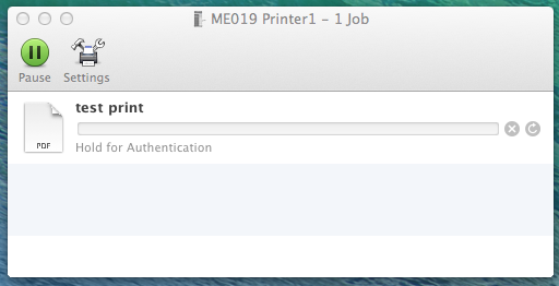 Hold for authentication mac